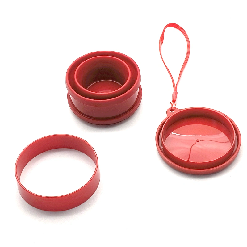 350ml Foldable Design Easy Store Leakproof Design Good Sealing Travel Water Small Silicone Folding Cup